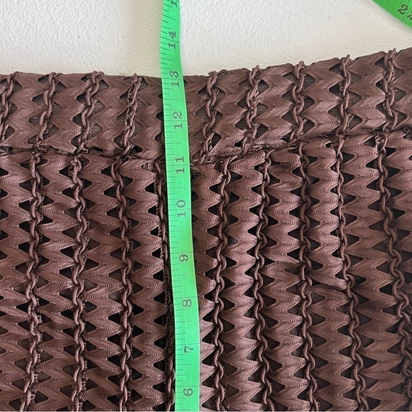 Zara Trafaluc Collection Open Weave Elastic Waist Pull on Pants Brown Size M - Picture 8 of 9